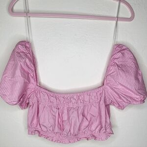 NWOT ZARA Pink Crop Top